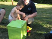 James getting a new dump truck